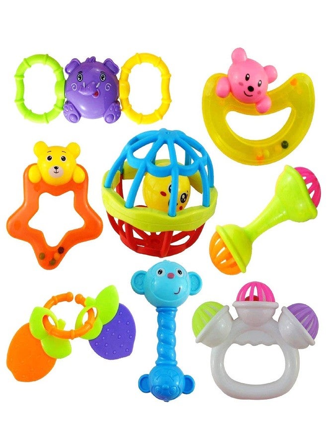 Globular Baby Friends Colorful Non Toxic BPA Attractive Plastic Set 6 Month to 3 Year Best Gift Shake & Grab Rattle and Soothing Teethers for Babies New Born and Infants Early Age Toys for Kids - Image 1